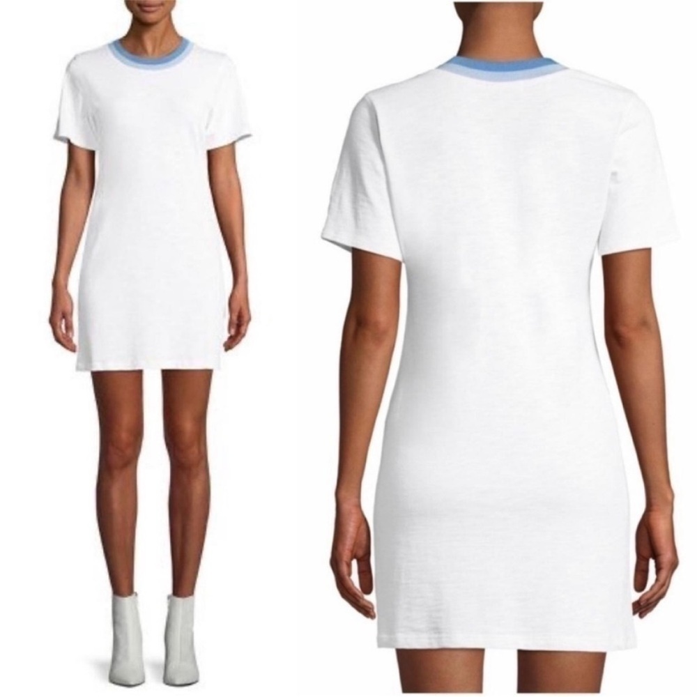 NWT Rag & bone Jolie T-shirt mini dress in bright white - Picture 2 of 14